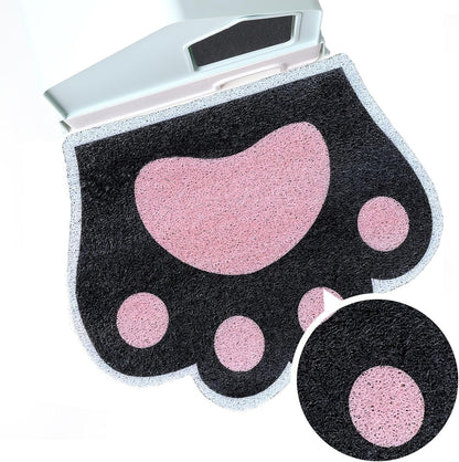 Cute Cat Litter Mat 24"x16", Litter Box Mat, Litter Trapping Mat, Soft on Kitty Paws, Easy Clean, Anti Slip, Pet Accessories, Door Floor mats - Grey Pink - Image 13
