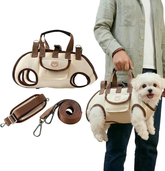 Yinghoyedo small dog carrier sling front view