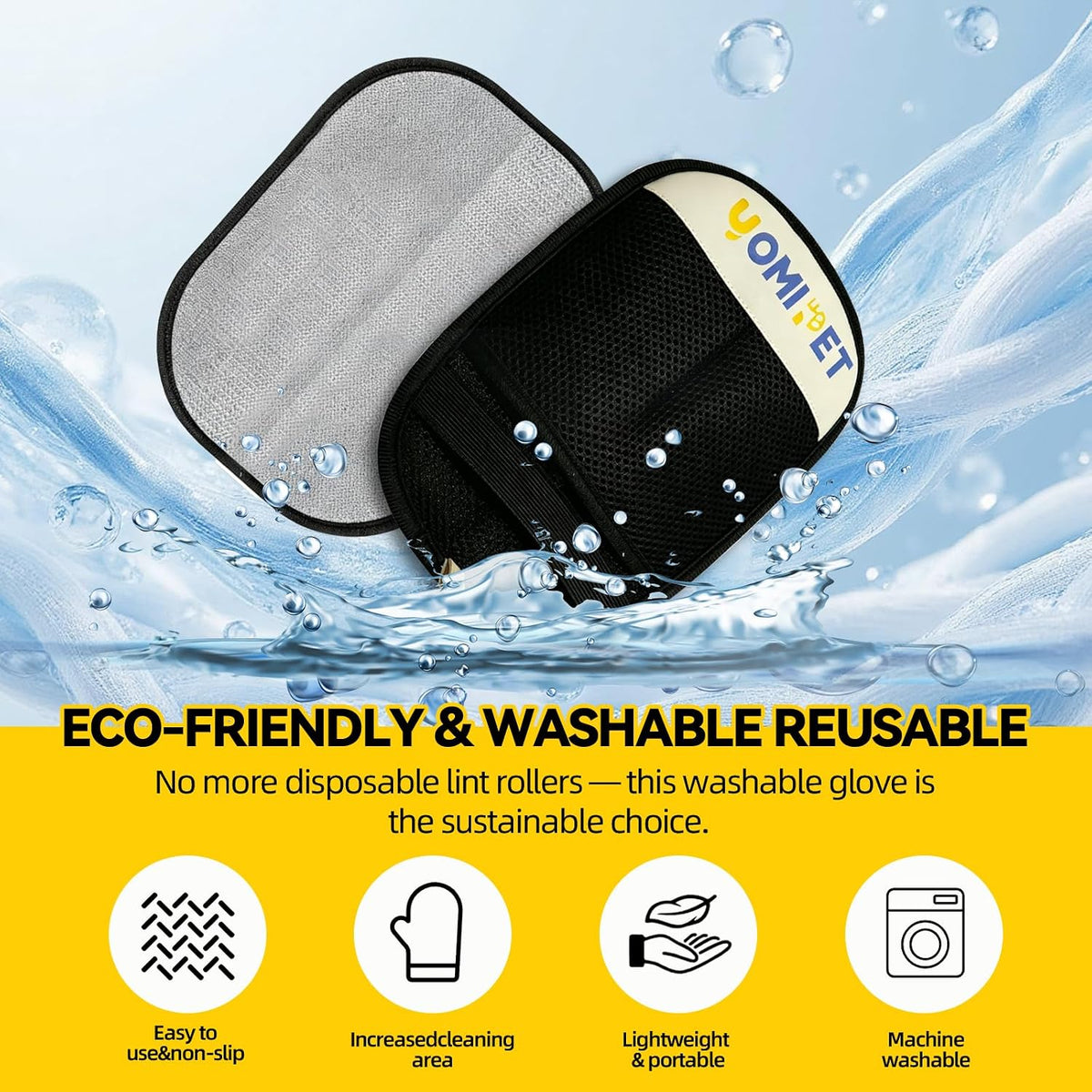 Florteen pet hair remover glove packaging and product details