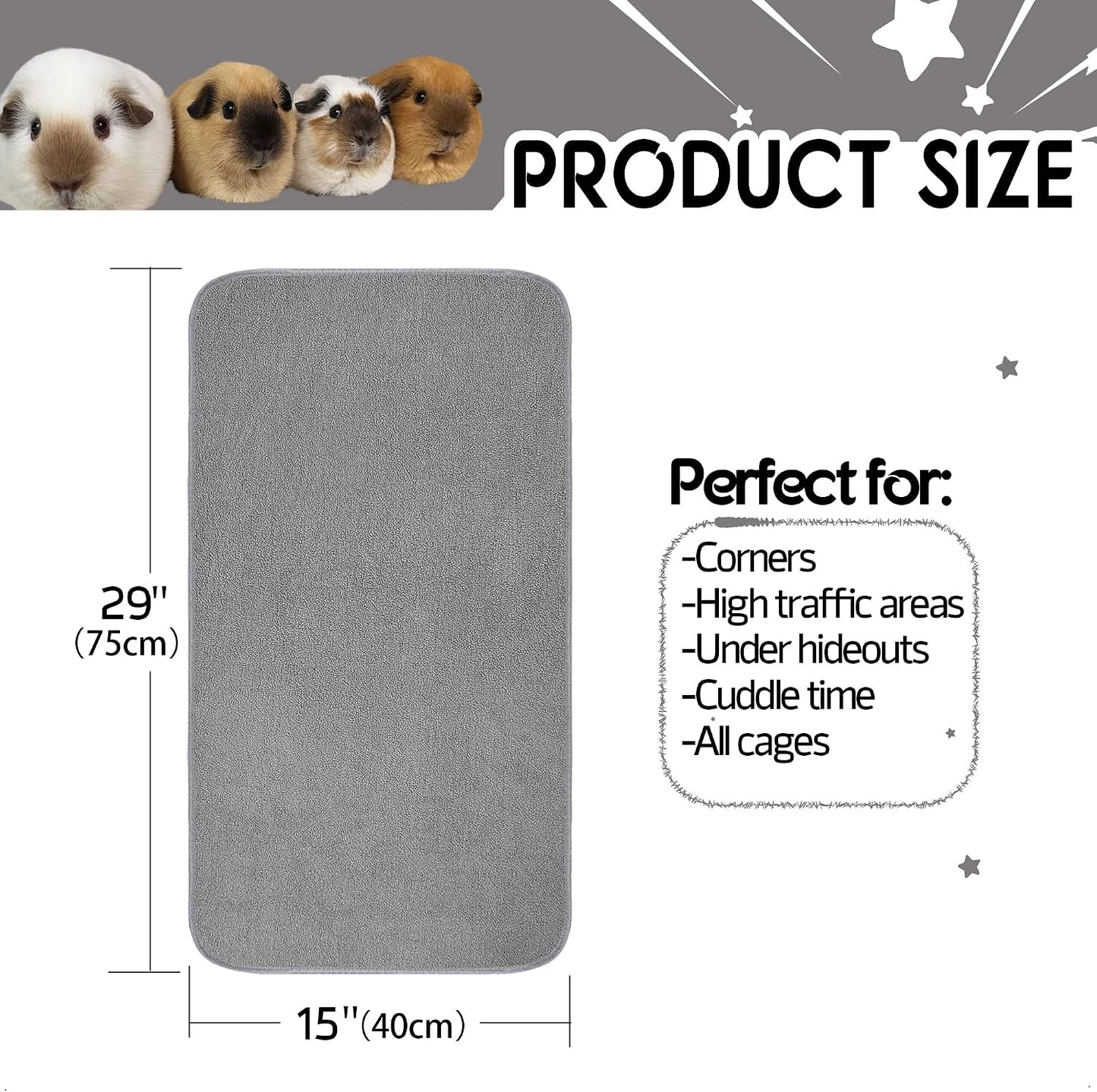 Leakproof bottom detail of Ginidear small animal cage liner