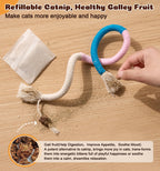 Four multi-colored cat chew ropes for all breeds