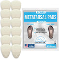 Hapad Metatarsal Pads Medium pack of 6 pairs front view showing teardrop shape.