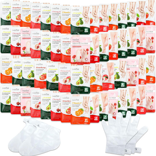 Swiffen 48 piece fruits beauty hand and foot mask spa kit front view