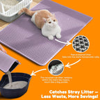 Blissstorm 35x24 inch cat litter mat being rinsed clean under water