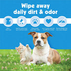 Petkin premium imported grooming wipes back label with usage instructions