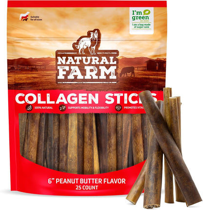 Natural Farm Bully Coated Gourmet Collagen Sticks (4 Inch, 25 Pack) - Real Bully Beef Coated, 95% Natural Collagen Dog Chews, Supports Healthy Joints, Skin & Coat - Best for Small & Medium Dogs - Image 15