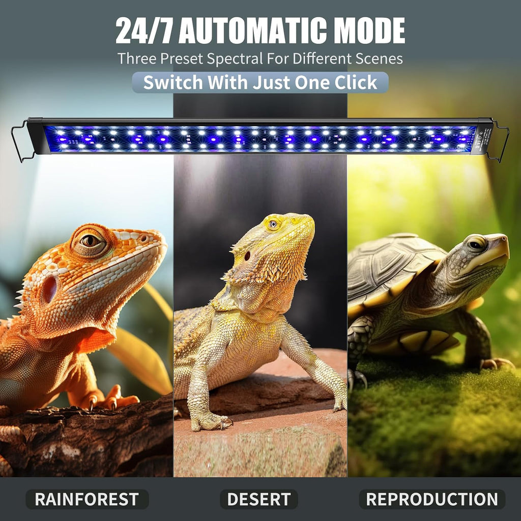 Durable aluminum alloy housing of EnchOrch 18-inch reptile hood light