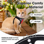 Cat Harness and Leash Set for Walking Escape Proof, Soft Adjustable Kitten Harness Breathable Mesh with Reflective Strips Harness for Kitty Puppy Bunny(Black,XS) - Image 9