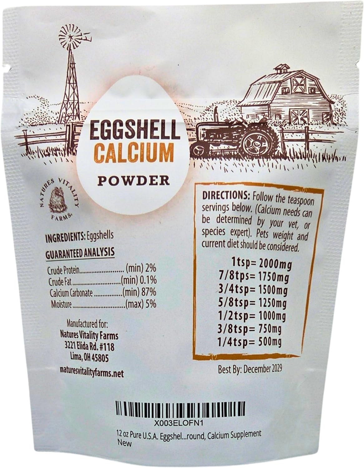 Natural USA sourced eggshell calcium powder for pets