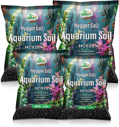 Hygger CO2 Upgraded Aquarium Soil 8.8 pound bag front view