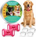 Cijoaui dog collar pendant pack front view showing two pink tracking accessories on collars