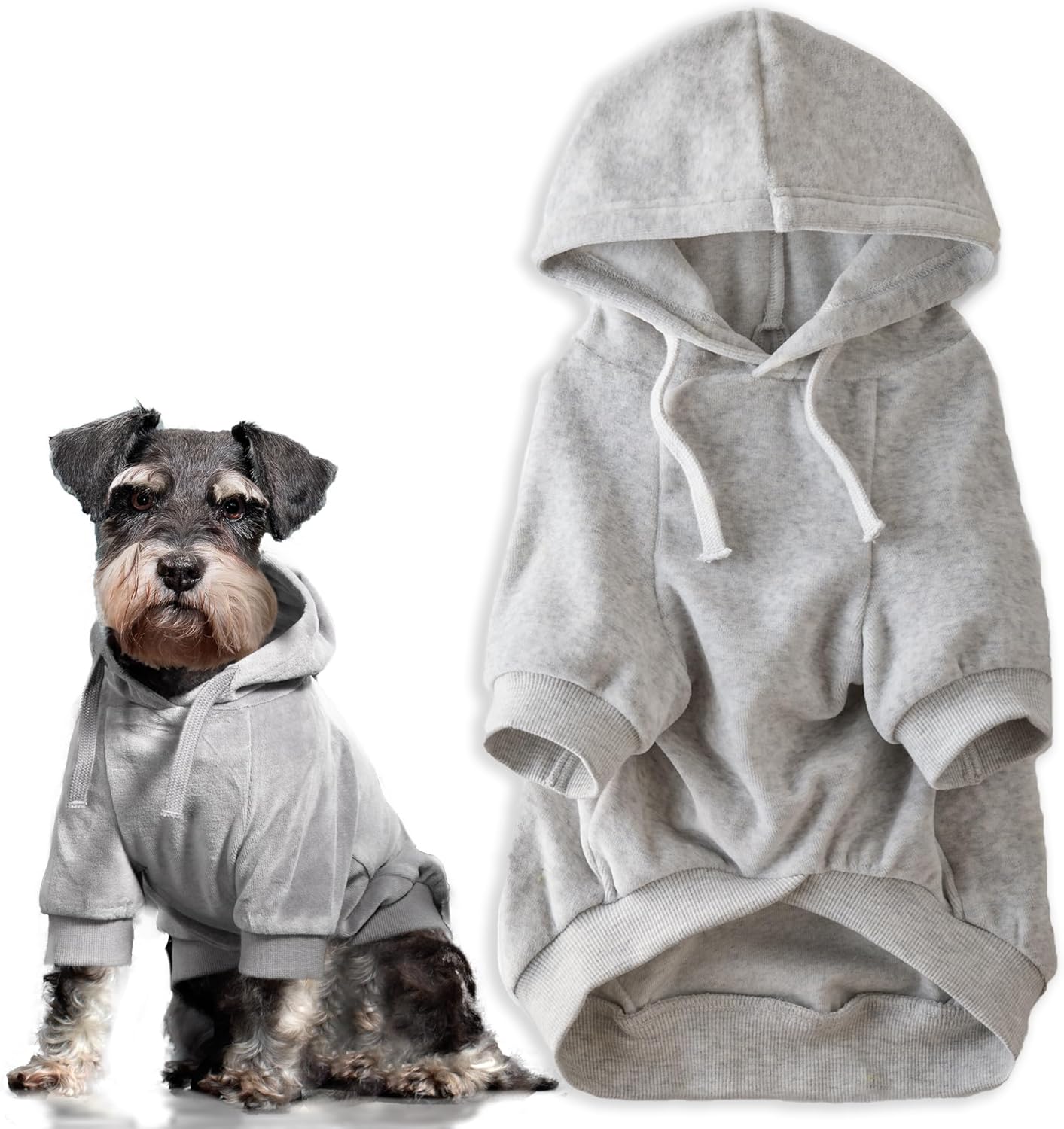 Pet Passion Cooper II Organic Cotton Velour Dog Hoodie Pet Coat for Small, Medium and Large Dogs, Navy, Medium - Image 12