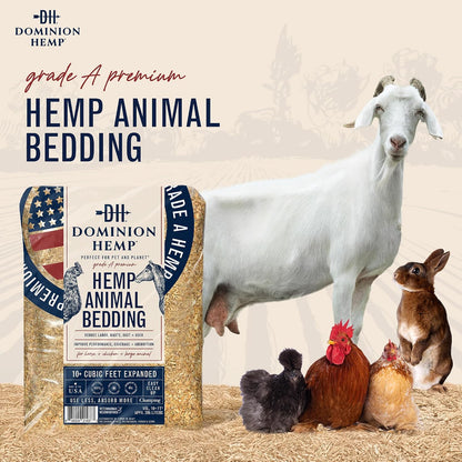 Close up of soft natural hemp fibers for chicken coop bedding