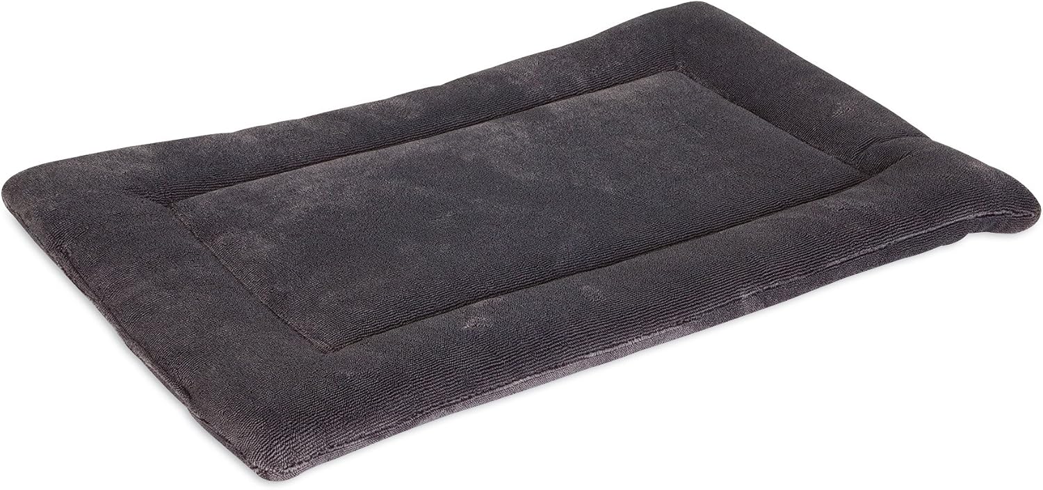 Petmate gray travel kennel mat providing warmth for small puppies