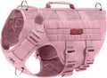 OneTigris Tactical Dog Harness in Mountbatten Pink front view on a dog