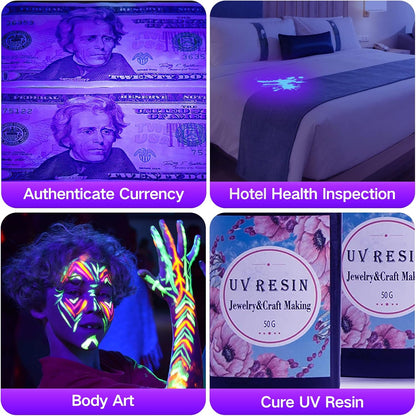UV Light 395nm Blacklight Flashlight: Vansky 12 LED Black Light Mini Pet Urine Detection for Invisible Dog/Cat Dried Urine Stains on Carpet, Scorpion Finder, Resin Curing - Image 9