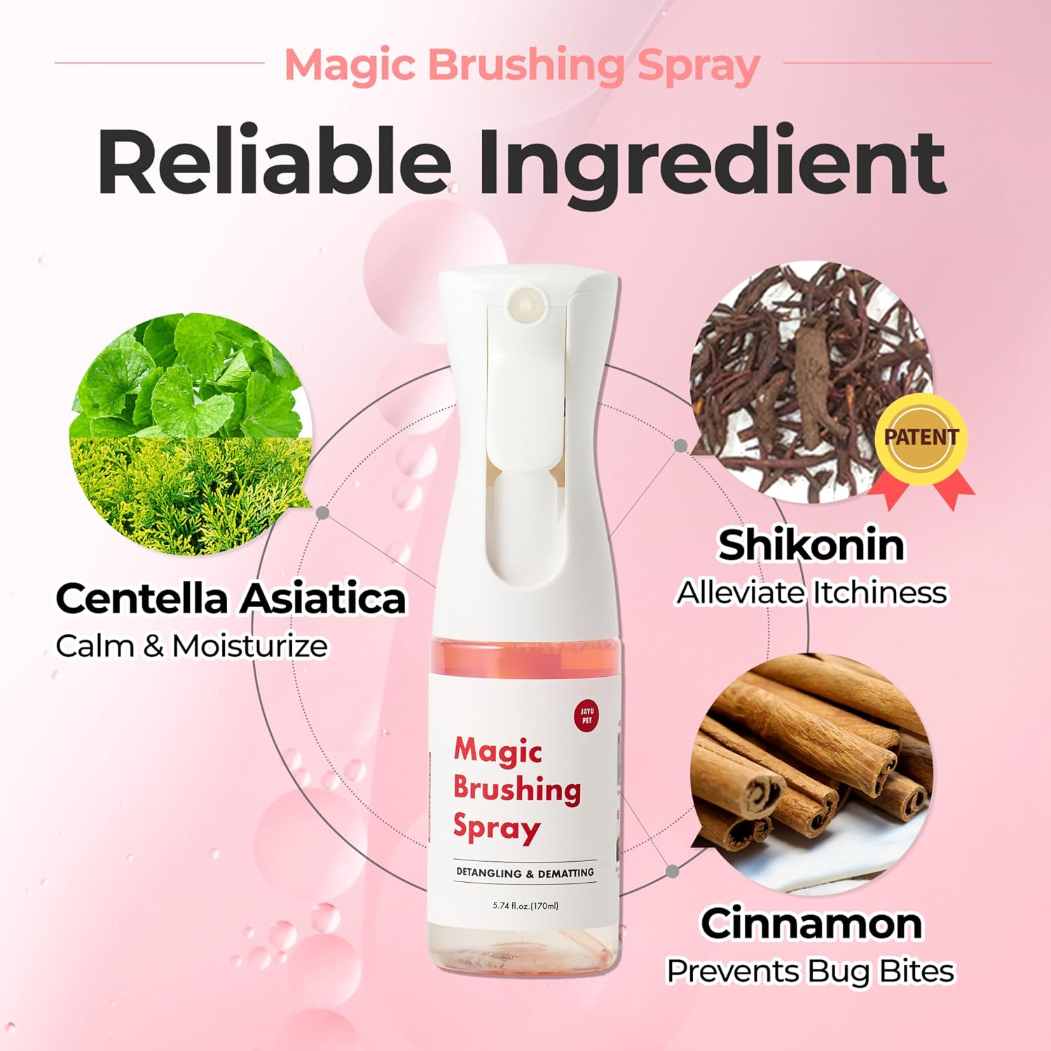 No-wash dog conditioner bottle showing the clear solution separation before shaking.