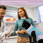 Alternative to pet cone E-collar for cats eating comfortably post-surgery