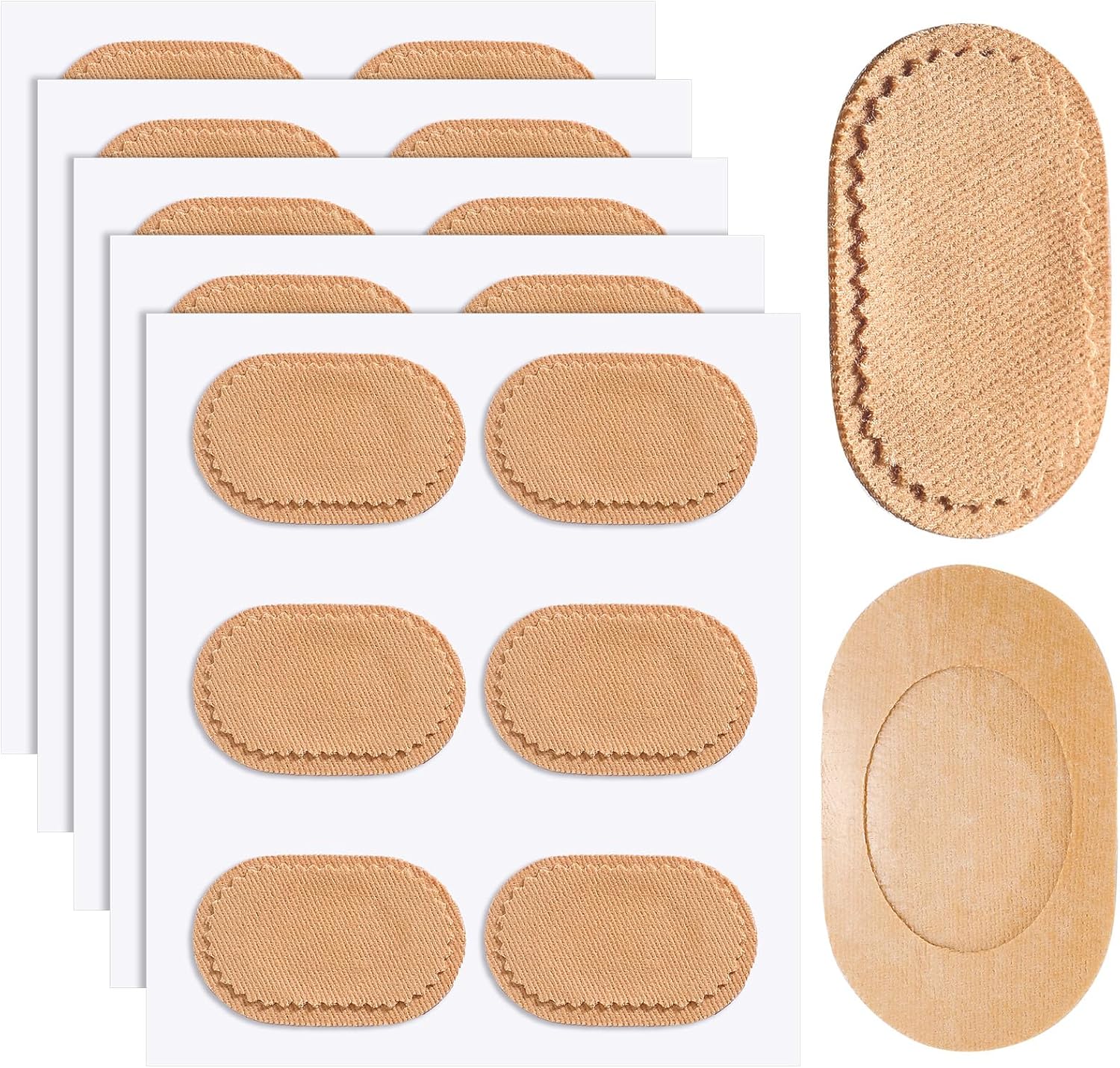 Funtery 30 Pieces Foot Callus Cushion front view showing fabric texture.