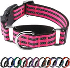 Hikiko Martingale Collar for Dogs Reflective Nylon Dog Collar with Quick Release Buckle Adjustable Training No Slip Dog Collars (Medium, Purple) - Image 15