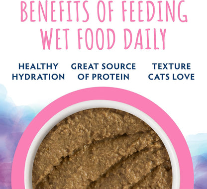 Nutritional label on Soulistic 2.8 ounce cat food can