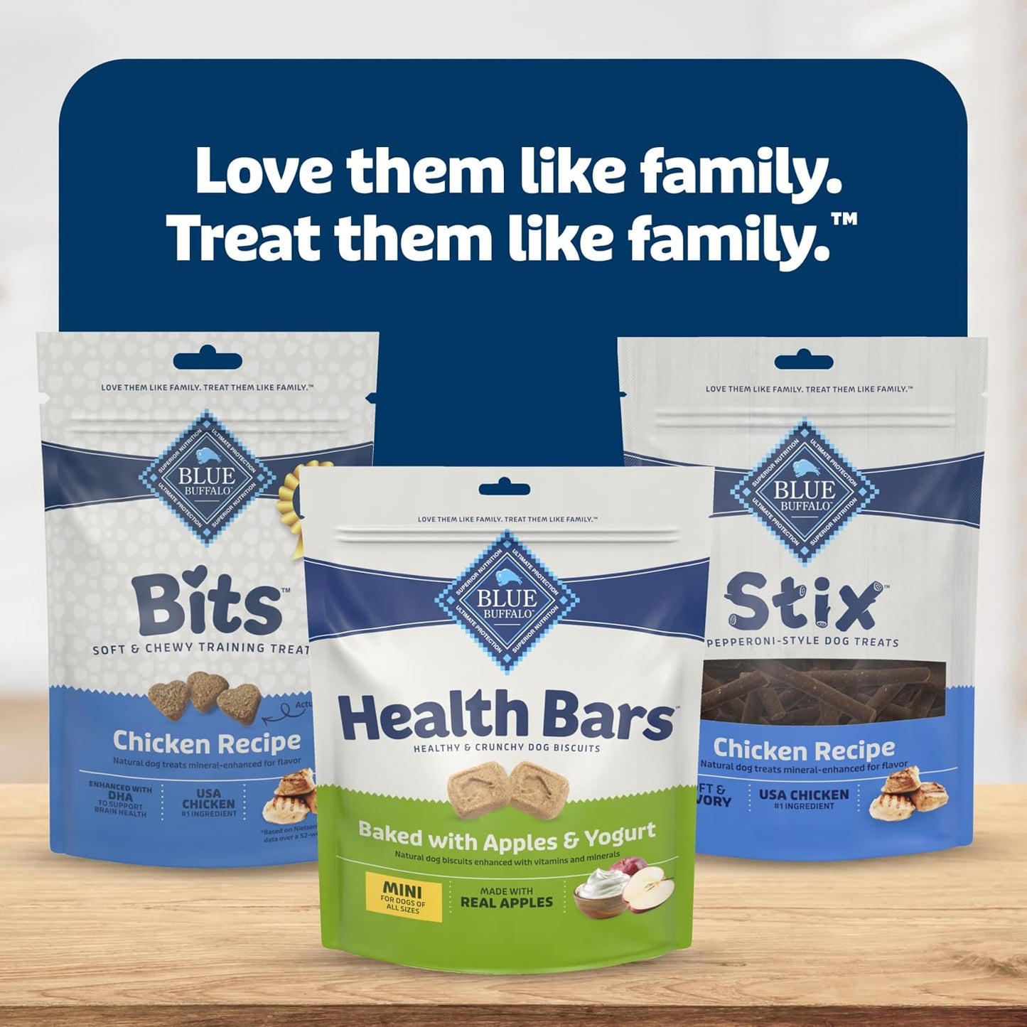 Blue Buffalo Mini Health Bars Apples & Yogurt Crunchy Dog Biscuits, Bite-Sized for Training, Oven-Baked with Real Apples & Natural Ingredients, Healthy Dog Treats, 16 oz. - Image 9