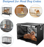 Heavy duty Oxford fabric dog cage shield in black color close up