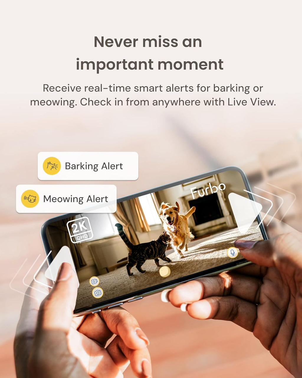 Side profile of Furbo Mini 360 smart pet monitor