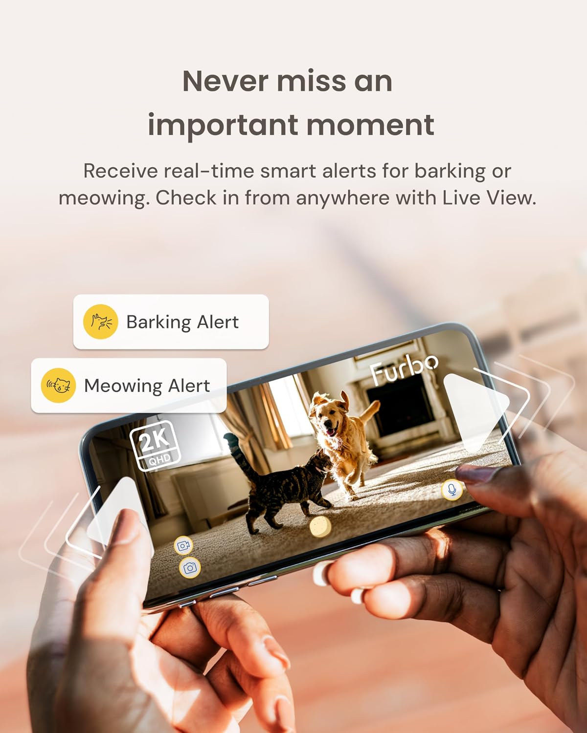 Side profile of Furbo Mini 360 smart pet monitor