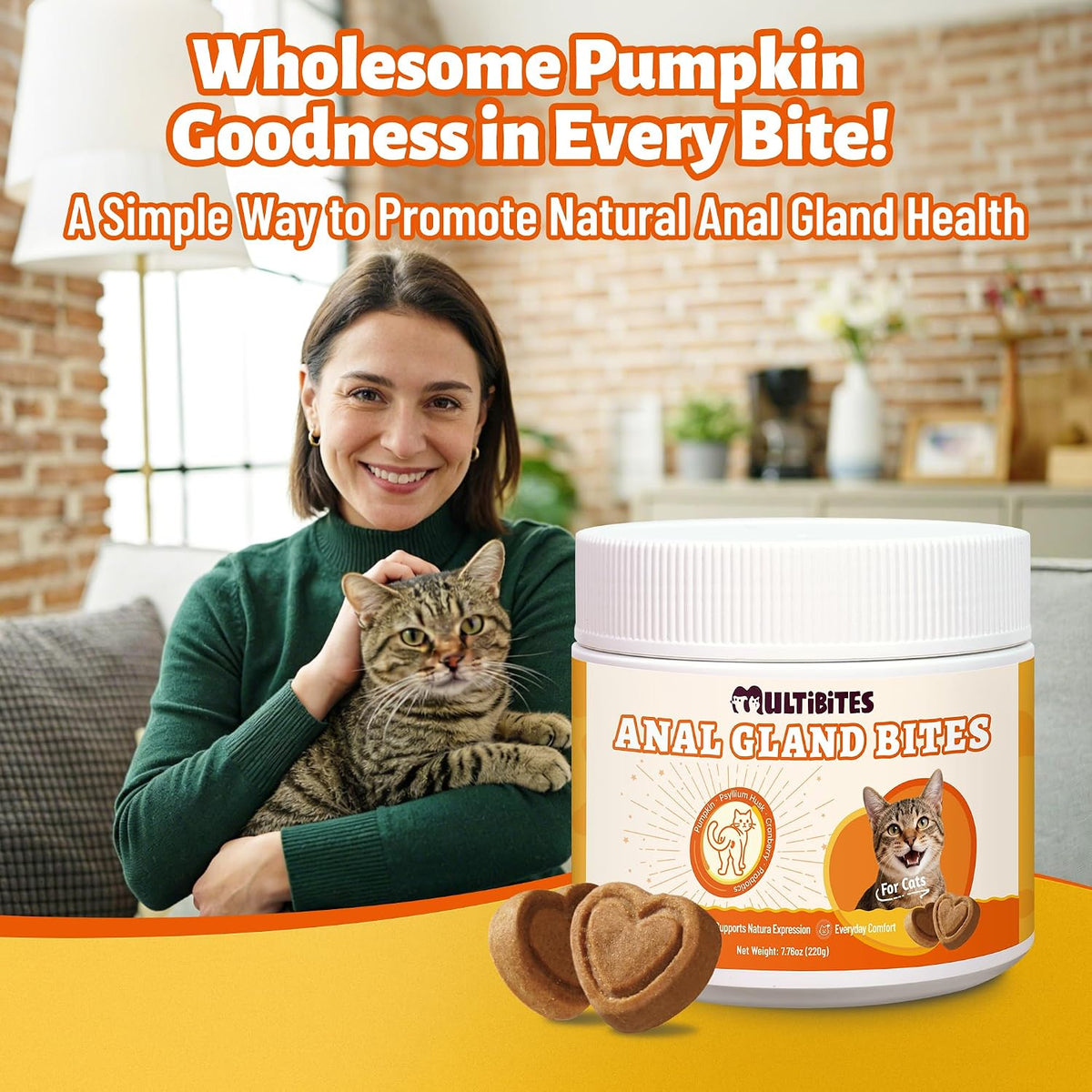 An eleven month supply tub of Multibites urinary defense and stool firming chews