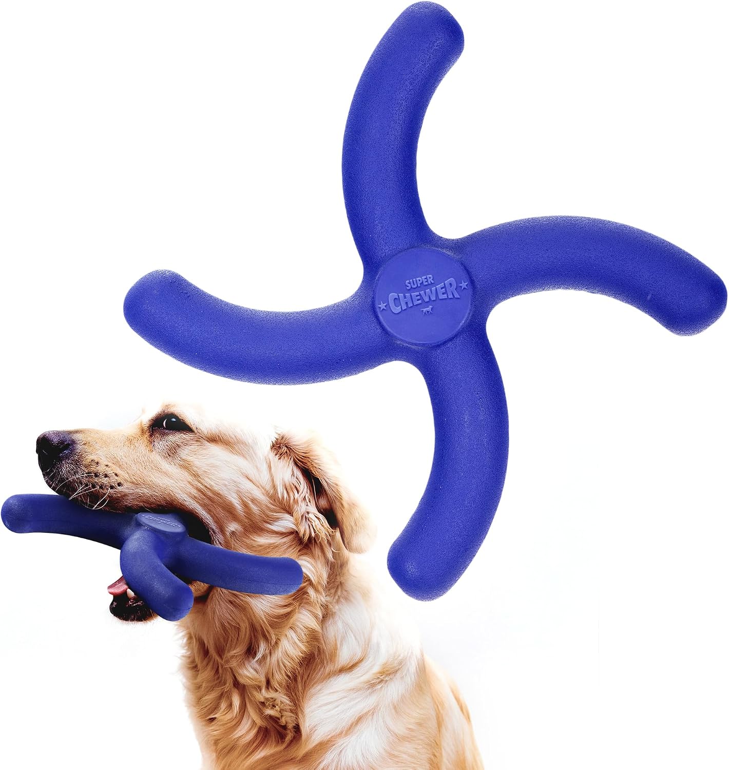 SuperChewer Tough Tug-of-War Flying Disc Toy | Lifetime Replacement | Strong Natural Rubber | Great Tug Disc Fetch Toy for Dogs | Ultra Durable Chew Toys for Aggressive Chewers | For All Breeds - Image 10