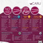 Close up of Caru cat food stew texture and ingredients