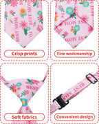 Close up view of the adjustable collar strap on the PET SHOW dog necktie