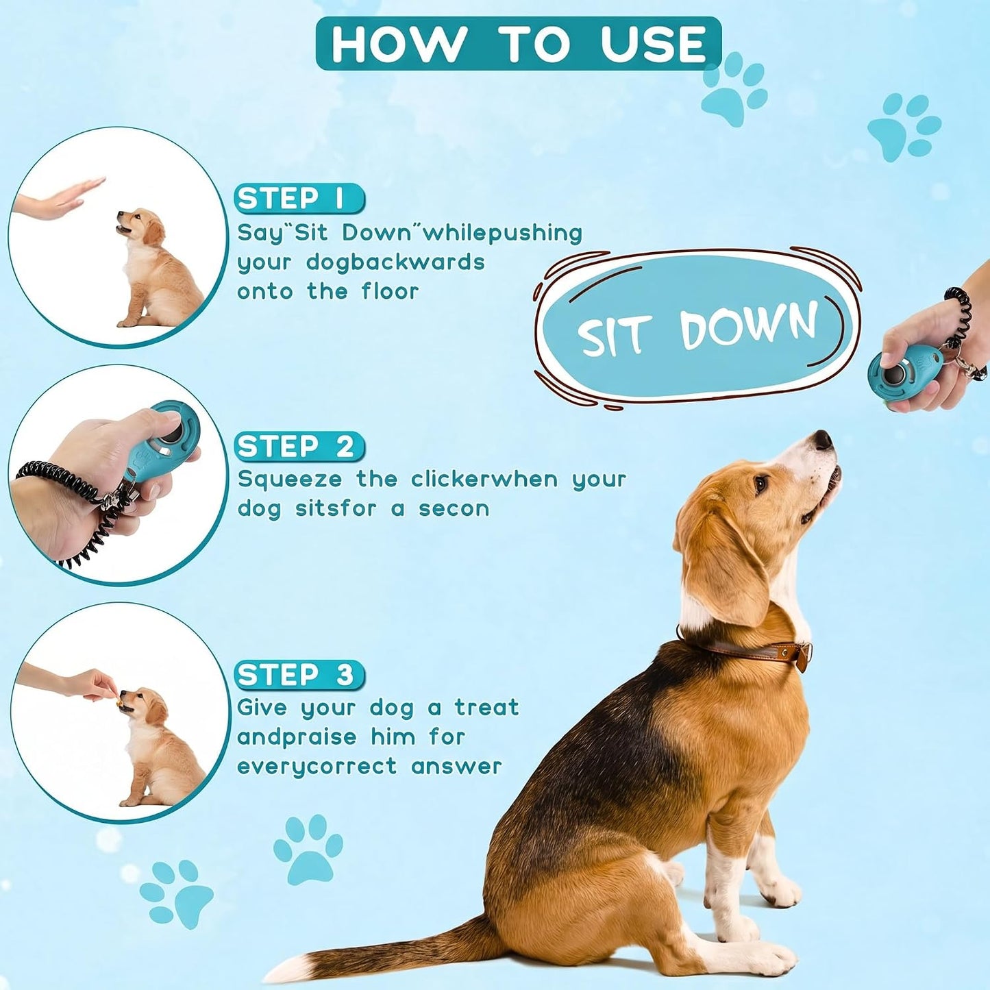 Rocutus animal training clickers set for puppy potty training.