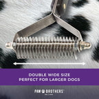 Side profile of Ryan's Pet Supplies 20 blade medium undercoat rake