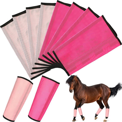 8 Pcs Horse Fly Boots UV-Protective Mesh Ventilated, Fly Boots for Protecting Horse Legs & Stomp-reducing from Insect Bites - Image 14