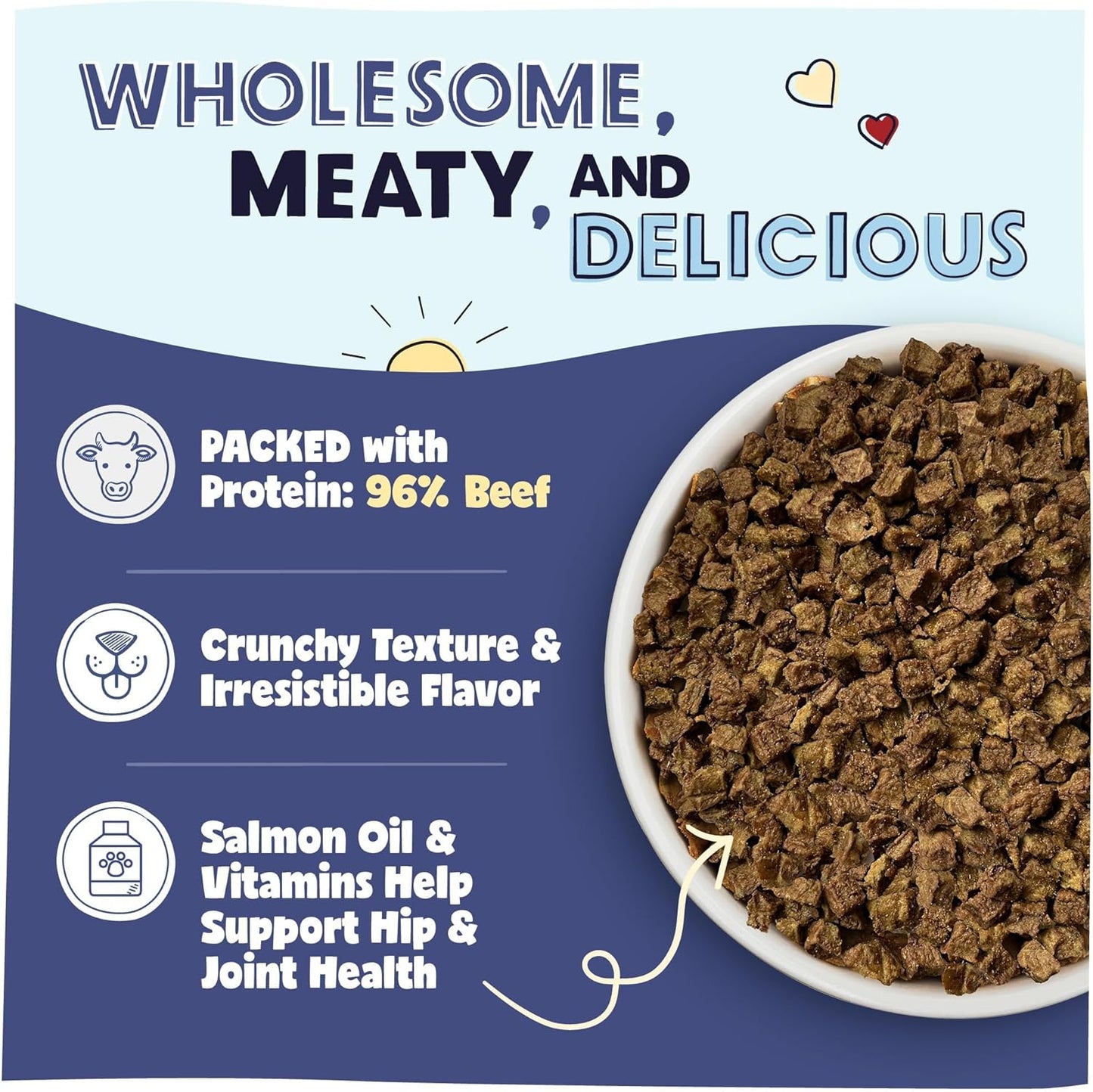 Back of Pawstruck air dried dog food bag showing authentic USA nutrition facts