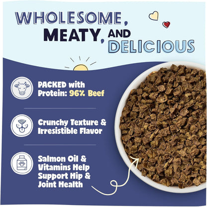 Back of Pawstruck air dried dog food bag showing authentic USA nutrition facts