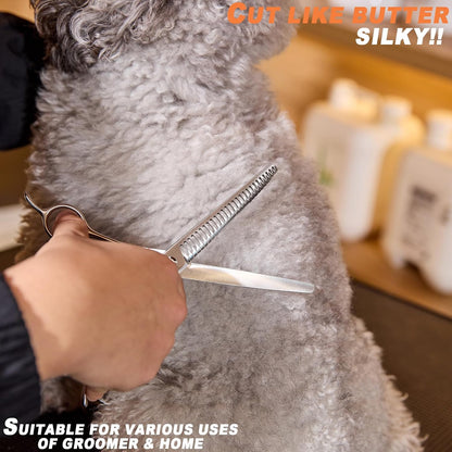 Fengliren professional pet grooming kit with steel comb and blade maintenance oil pen.