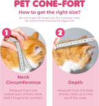 SunGrow padded foam cat collar with adjustable hook and loop straps
