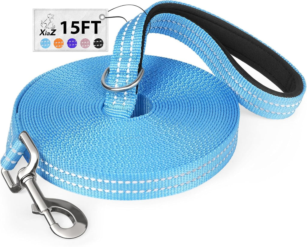 Long Dog Leash XiaZ Training Leashes 10/15/20/30/50/100ft Long Lead for Dogs 10ft Training Leash for Outside Blue 10 Foot Nylon Padded Handle Reflective Hiking Yard - Image 14