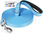 Long Dog Leash XiaZ Training Leashes 10/15/20/30/50/100ft Long Lead for Dogs 10ft Training Leash for Outside Blue 10 Foot Nylon Padded Handle Reflective Hiking Yard - Image 14