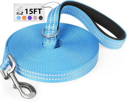 Long Dog Leash XiaZ Training Leashes 10/15/20/30/50/100ft Long Lead for Dogs 10ft Training Leash for Outside Blue 10 Foot Nylon Padded Handle Reflective Hiking Yard - Image 14