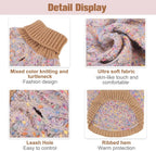 BEAUTYZOO fuzzy thread knitted turtleneck dog knitwear side profile
