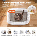 ADDPETS cat litter filter bag demonstrated in a litter box