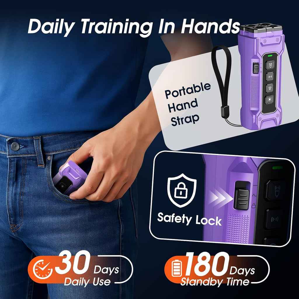 Zahawei dog training device with LED flashlight active