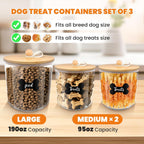 Hoytamdar pet storage containers with matching scoops and labels