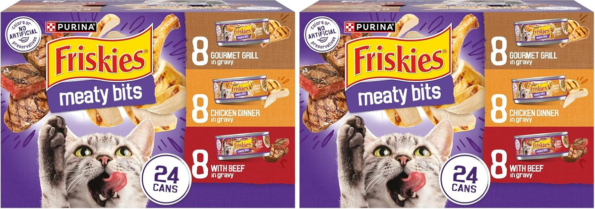 Purina Friskies Gravy Wet Cat Food Variety Pack, Meaty Bits - (Pack of 24) 5.5 oz. Cans - Image 13