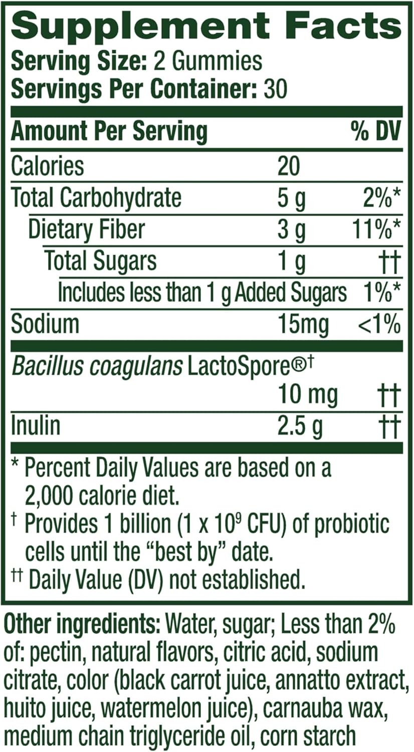 Align Dualbiotic, Prebiotics and Probiotics for Women and Men, Probiotics for Digestive Health, Prebiotics Help Nourish Good Bacteria, Natural Fruit Flavors, 60 Probiotic Gummies - Image 6