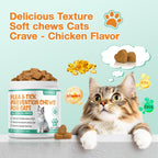 Veterinarian recommended style cat flea and tick prevention chews